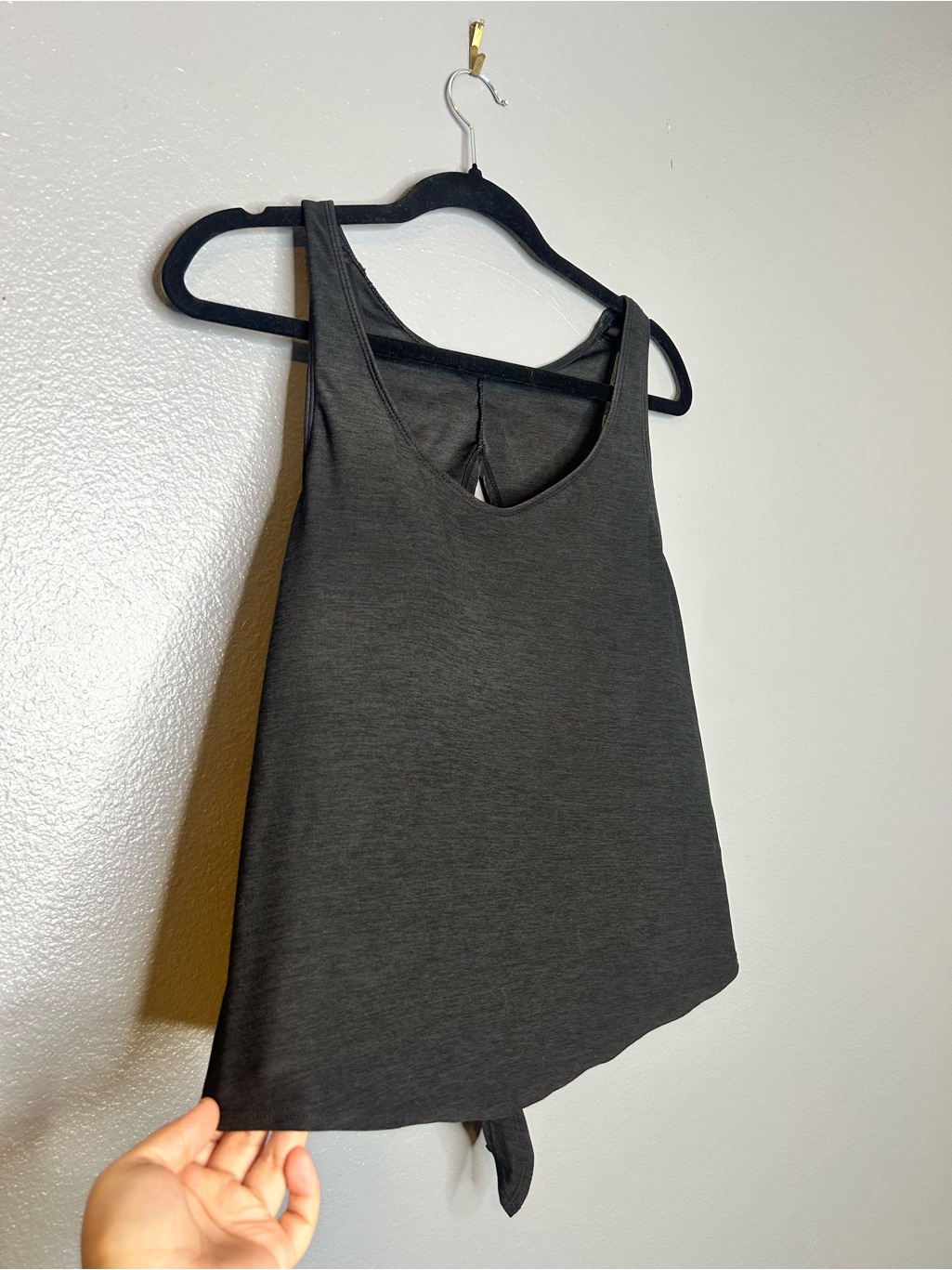 Kona Sol Black Tie-Back Active Tank Or Swim Top